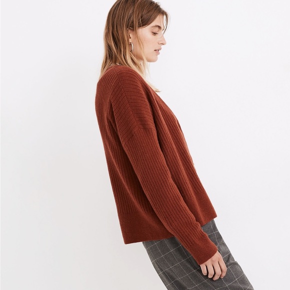 Madewell Cameron Cardigan Sweater - Size XS - Burnished Mahogany - NWOT - Picture 6 of 6